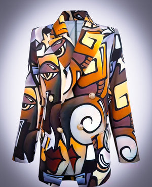 “Change faces” Abstract Blazer