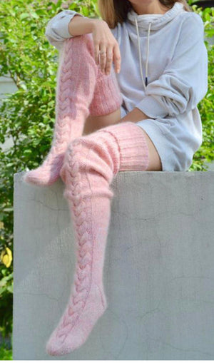 Cozy Thigh High Knit Socks