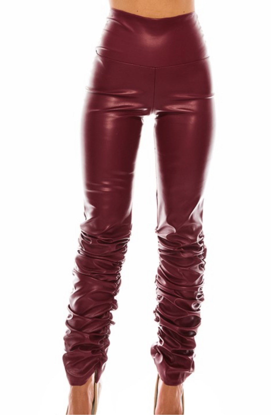 Stacked in the back Leather Pants – C&L fine Goods Boutique