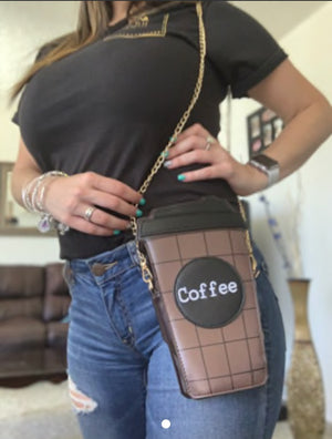 Womens Coffee cup Shoulder strap bag