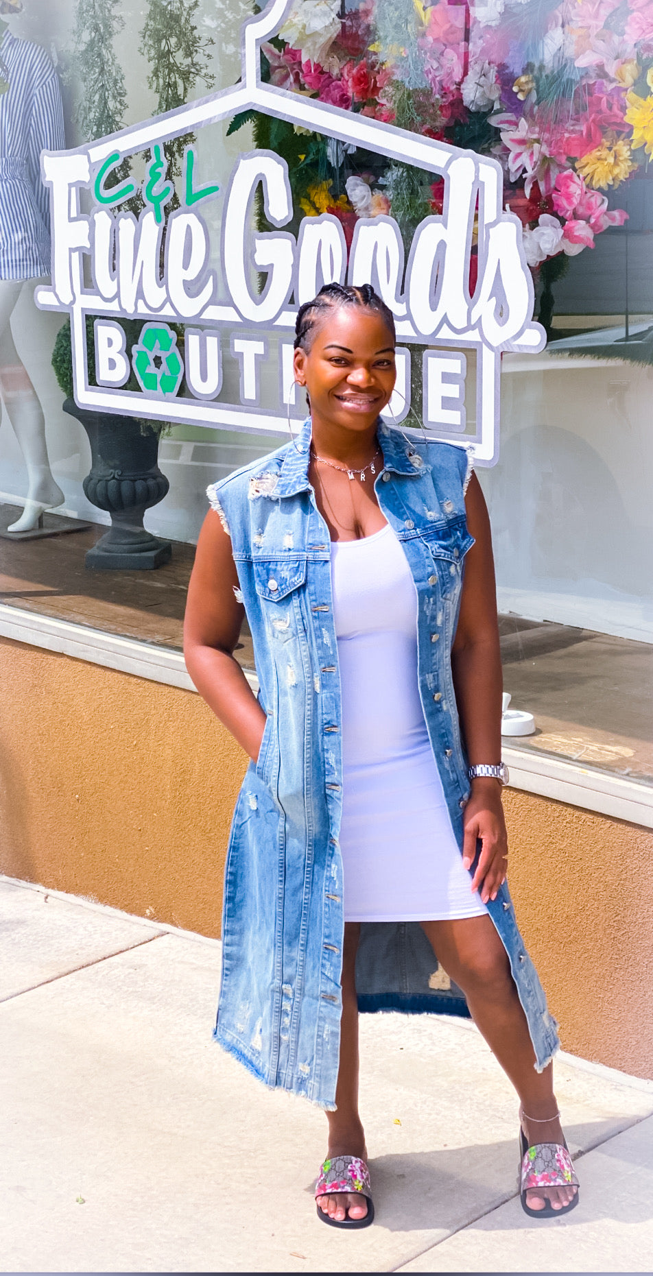 “Sunday Stroll” Denim vest