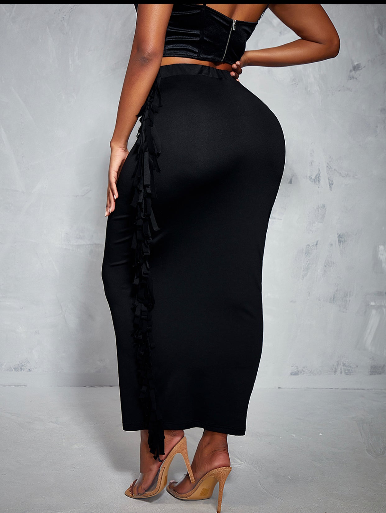 Black Tassels Skirt
